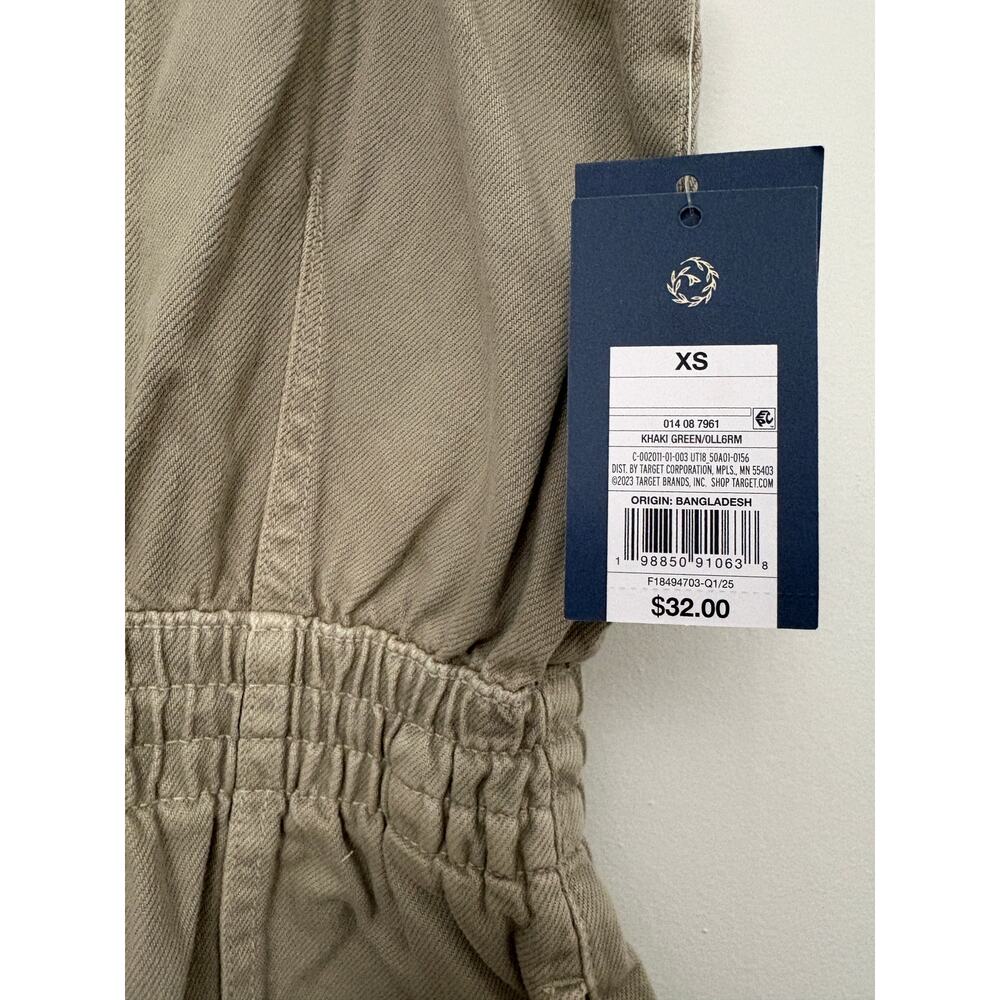 Universal Thread Khaki Green Strapless Romper Shorts XS NWT Target $32 - Picture 3 of 3